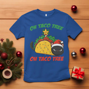 Funny Taco Cat Tree Christmas T Shirt TS14 Royal Blue Print Your Wear
