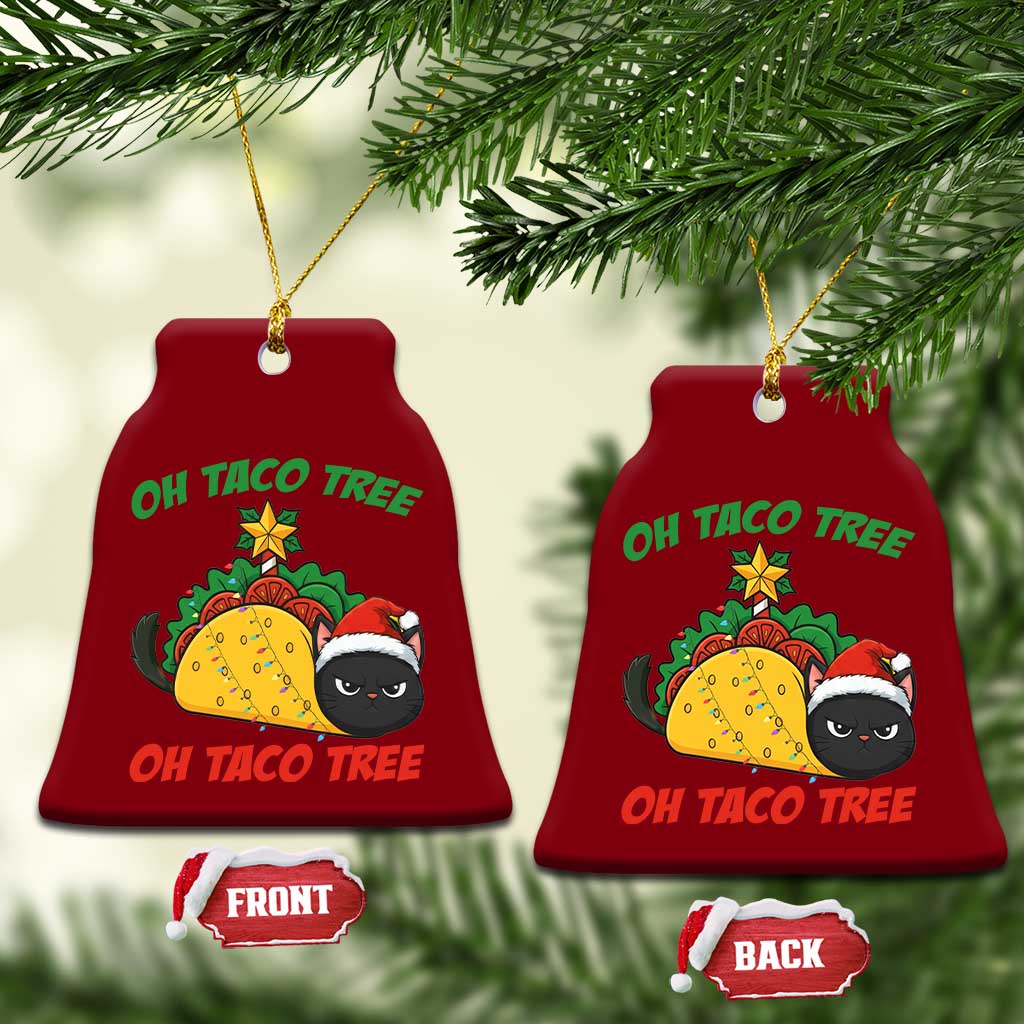 Funny Taco Cat Tree Christmas Ceramic Ornament TS14 Print Your Wear