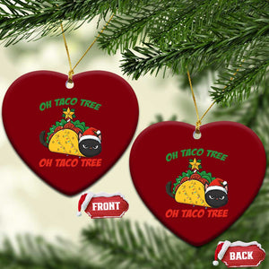 Funny Taco Cat Tree Christmas Ceramic Ornament TS14 Print Your Wear
