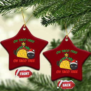 Funny Taco Cat Tree Christmas Ceramic Ornament TS14 Print Your Wear