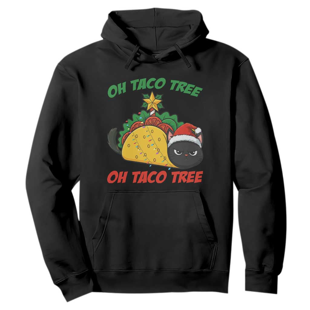 Funny Taco Cat Tree Christmas Hoodie TS14 Black Print Your Wear