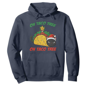 Funny Taco Cat Tree Christmas Hoodie TS14 Navy Print Your Wear