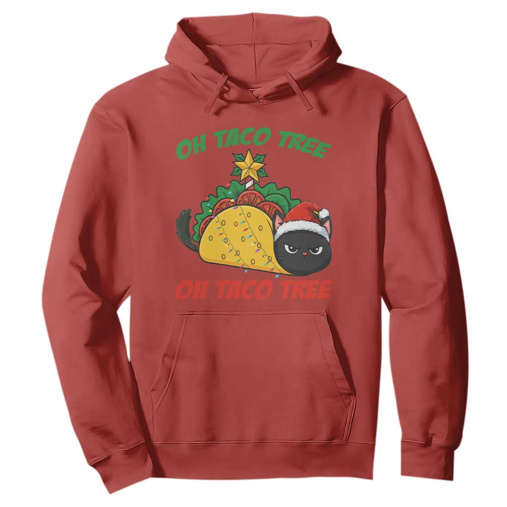 Funny Taco Cat Tree Christmas Hoodie TS14 Red Print Your Wear