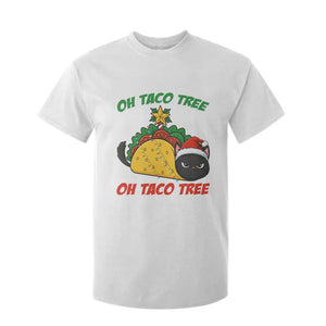 Funny Taco Cat Tree Christmas T Shirt For Kid TS14 White Print Your Wear
