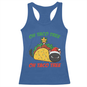 Funny Taco Cat Tree Christmas Racerback Tank Top TS14 Royal Blue Print Your Wear