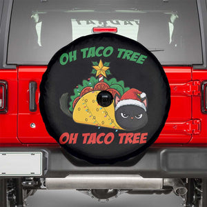 Funny Taco Cat Tree Christmas Spare Tire Cover TS14 Black Print Your Wear