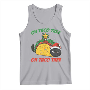 Funny Taco Cat Tree Christmas Tank Top TS14 Athletic Heather Print Your Wear