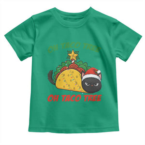 Funny Taco Cat Tree Christmas Toddler T Shirt TS14 Irish Green Print Your Wear