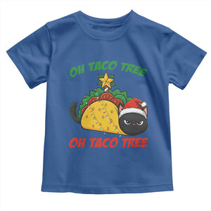 Funny Taco Cat Tree Christmas Toddler T Shirt TS14 Royal Blue Print Your Wear