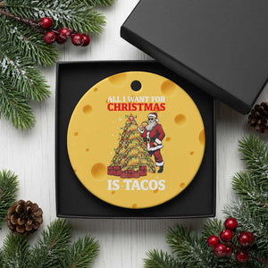 Funny Santa Taco Ceramic Ornament All I Want For Xmas Is Taco TS14 1pc Yellow Cheese Print Your Wear