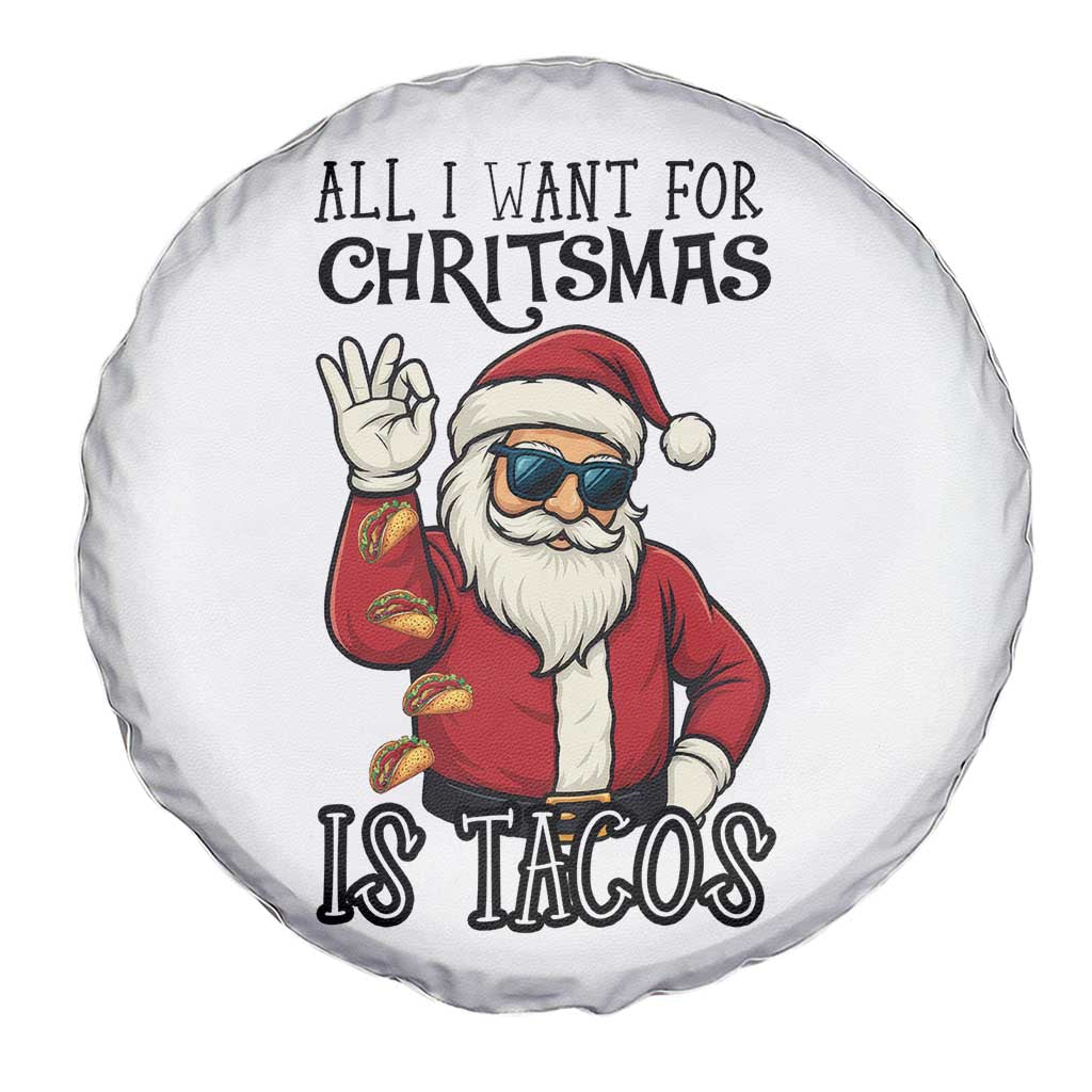 Funny Santa Taco Christmas Spare Tire Cover All I Want For Christmas Is Taco TS14 Print Your Wear