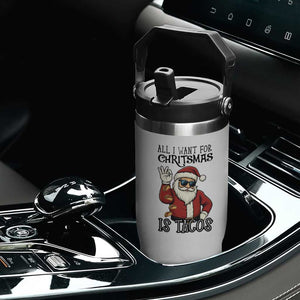 Funny Santa Taco Christmas Flip Straw Tumbler All I Want For Christmas Is Taco TS14 Print Your Wear