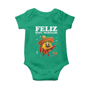 Funny Taco Mexican Christmas Baby Onesie Feliz Navi Mariachi TS14 Irish Green Print Your Wear