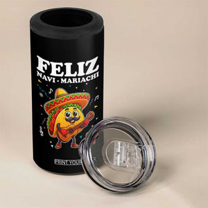 Funny Taco Mexican Christmas 4 in 1 Can Cooler Tumbler Feliz Navi Mariachi TS14 Print Your Wear