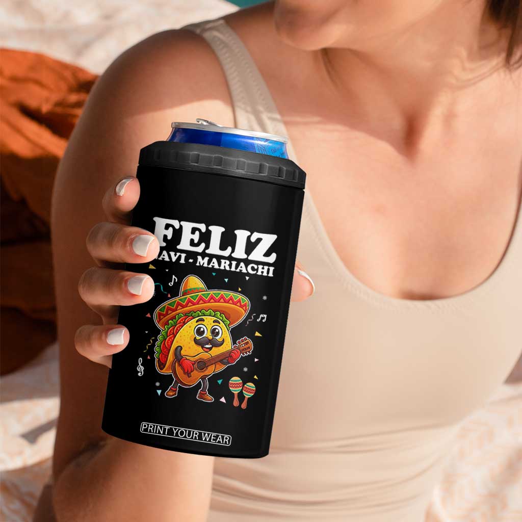 Funny Taco Mexican Christmas 4 in 1 Can Cooler Tumbler Feliz Navi Mariachi TS14 Print Your Wear