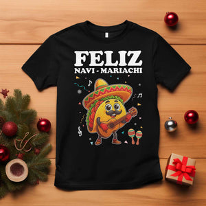 Funny Taco Mexican Christmas T Shirt Feliz Navi Mariachi TS14 Black Print Your Wear