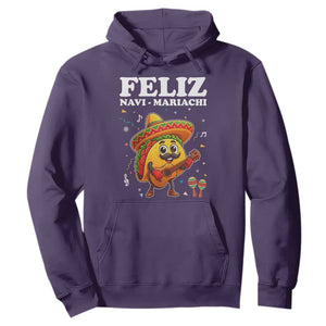 Funny Taco Mexican Christmas Hoodie Feliz Navi Mariachi TS14 Purple Print Your Wear