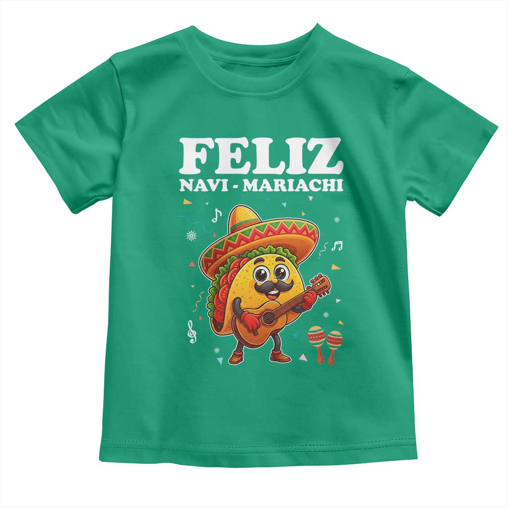 Funny Taco Mexican Christmas Toddler T Shirt Feliz Navi Mariachi TS14 Irish Green Print Your Wear