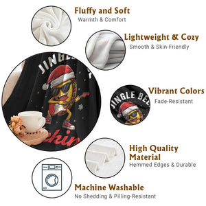 Funny Taco Christmas Throw Blanket Jingle Bell Rockin TS14 Print Your Wear