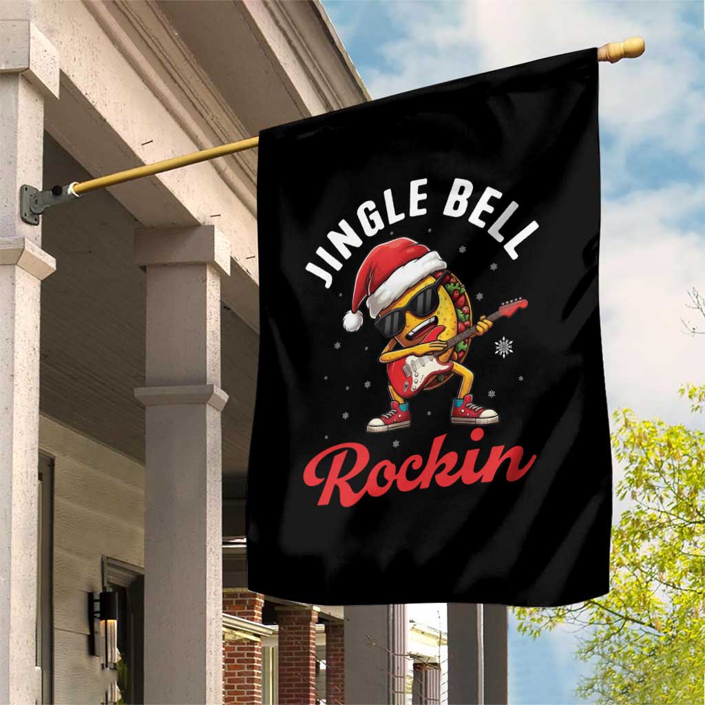 Funny Taco Christmas Garden Flag Jingle Bell Rockin TS14 Print Your Wear