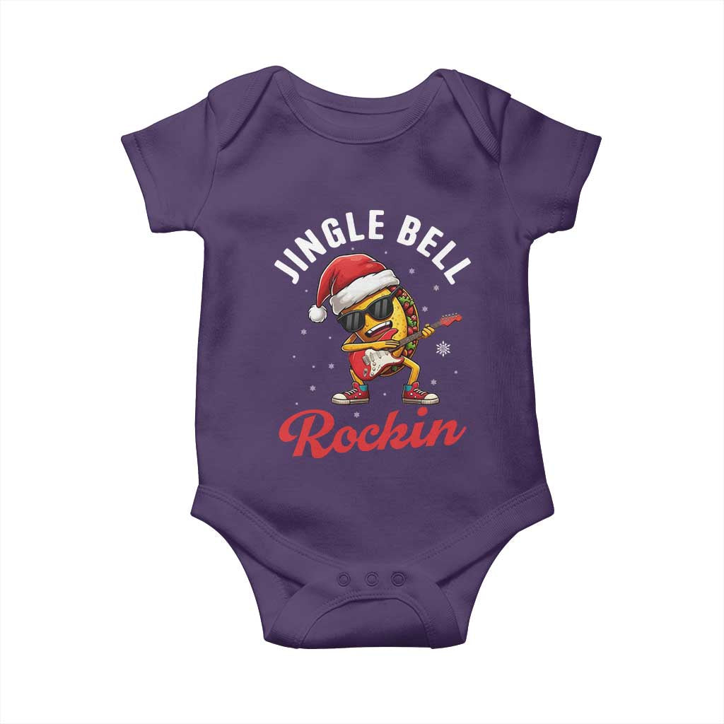 Funny Taco Christmas Baby Onesie Jingle Bell Rockin TS14 Purple Print Your Wear