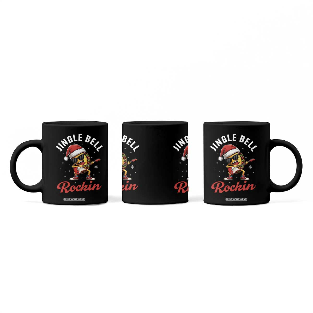 Funny Taco Christmas Coffee Mug Jingle Bell Rockin TS14 Print Your Wear