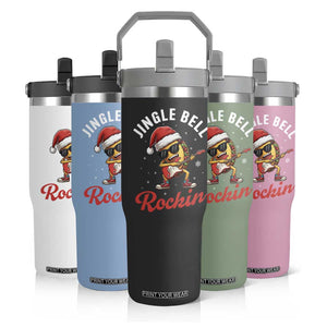Funny Taco Christmas Flip Straw Tumbler Jingle Bell Rockin TS14 Print Your Wear