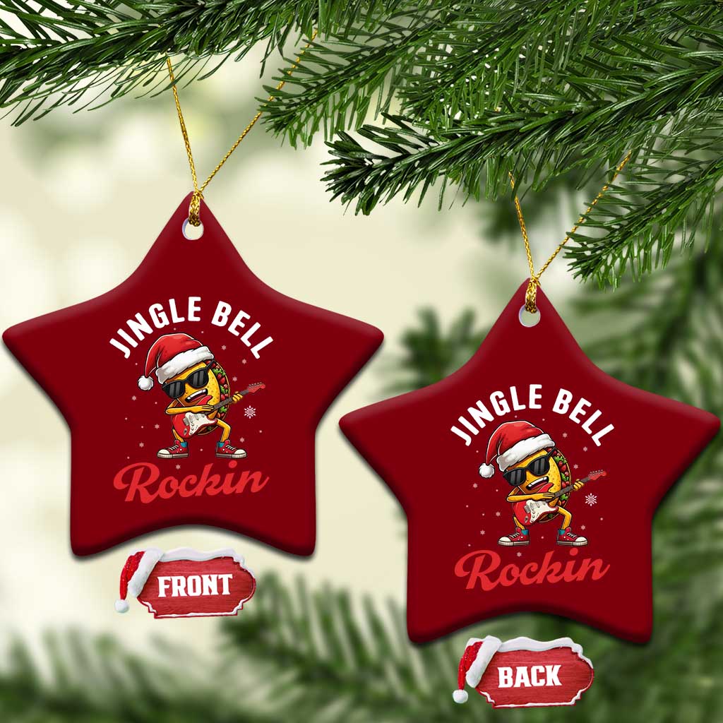 Funny Taco Xmas Ceramic Ornament Jingle Bell Rockin TS14 Print Your Wear