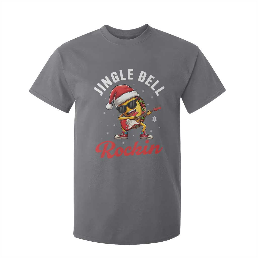 Funny Taco Christmas T Shirt For Kid Jingle Bell Rockin TS14 Charcoal Print Your Wear