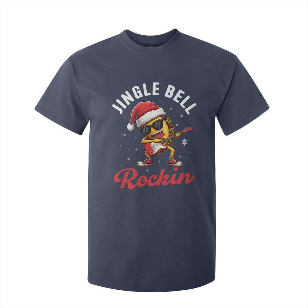 Funny Taco Christmas T Shirt For Kid Jingle Bell Rockin TS14 Navy Print Your Wear
