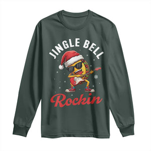 Funny Taco Christmas Long Sleeve Shirt Jingle Bell Rockin TS14 Dark Forest Green Print Your Wear