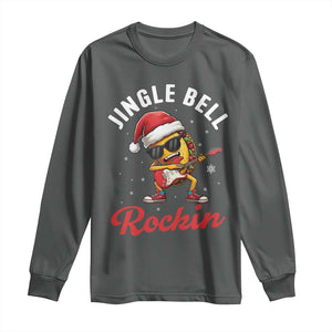 Funny Taco Christmas Long Sleeve Shirt Jingle Bell Rockin TS14 Dark Heather Print Your Wear