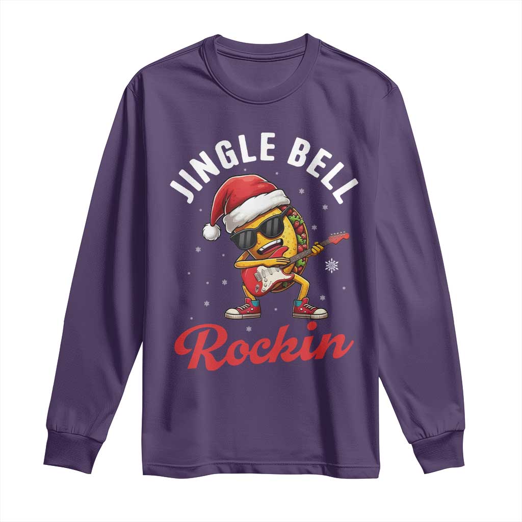 Funny Taco Christmas Long Sleeve Shirt Jingle Bell Rockin TS14 Purple Print Your Wear