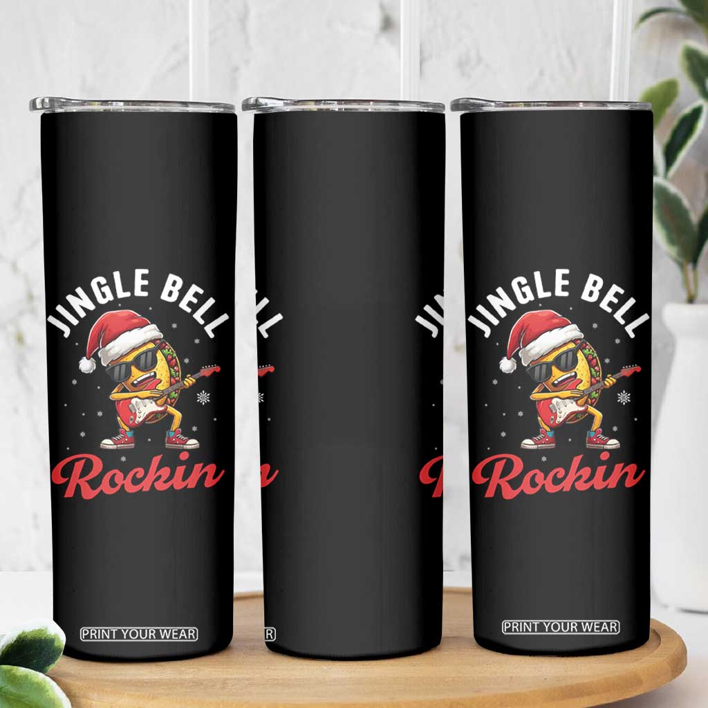 Funny Taco Christmas Skinny Tumbler Jingle Bell Rockin TS14 Print Your Wear