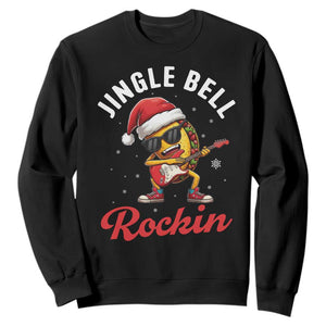 Funny Taco Christmas Sweatshirt Jingle Bell Rockin TS14 Black Print Your Wear
