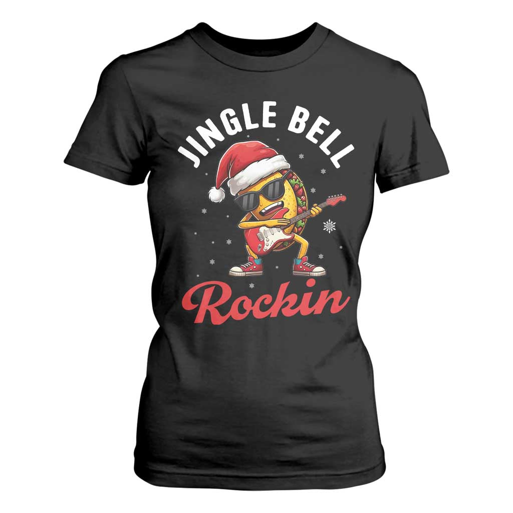 Funny Taco Christmas T Shirt For Women Jingle Bell Rockin - Print Your Wear