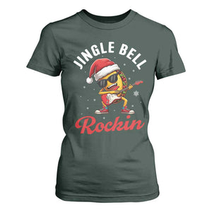 Funny Taco Christmas T Shirt For Women Jingle Bell Rockin TS14 Dark Forest Green Print Your Wear