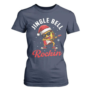 Funny Taco Christmas T Shirt For Women Jingle Bell Rockin TS14 Navy Print Your Wear