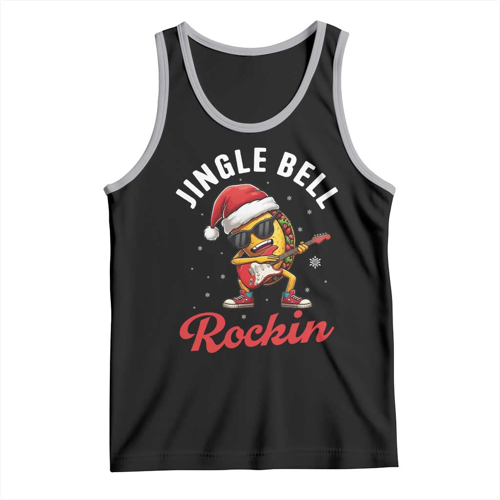 Funny Taco Christmas Tank Top Jingle Bell Rockin TS14 Black Athletic Heather Print Your Wear