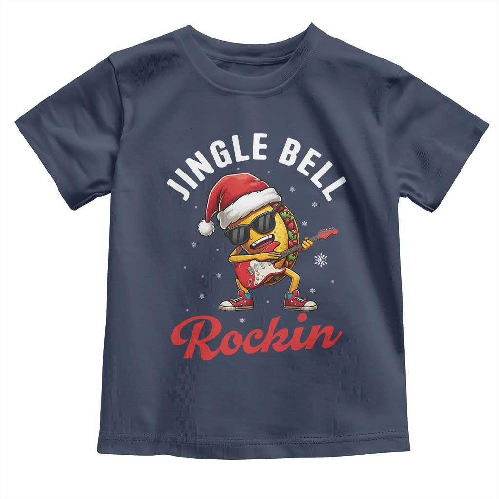 Funny Taco Christmas Toddler T Shirt Jingle Bell Rockin TS14 Navy Print Your Wear