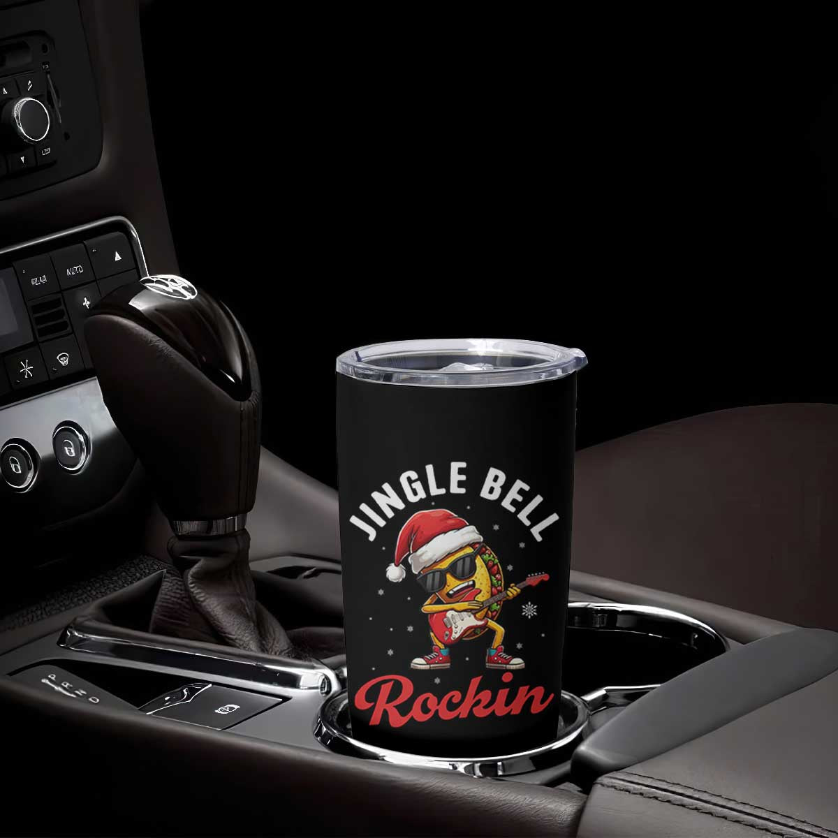 Funny Taco Christmas Tumbler Cup Jingle Bell Rockin TS14 Print Your Wear