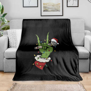 Funny Christmas Rock Throw Blanket Rock Green Hand Style Xmas TS14 Print Your Wear