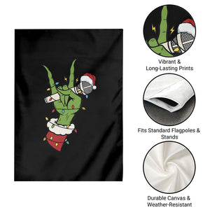 Funny Christmas Rock Garden Flag Rock Green Hand Style Xmas TS14 Print Your Wear