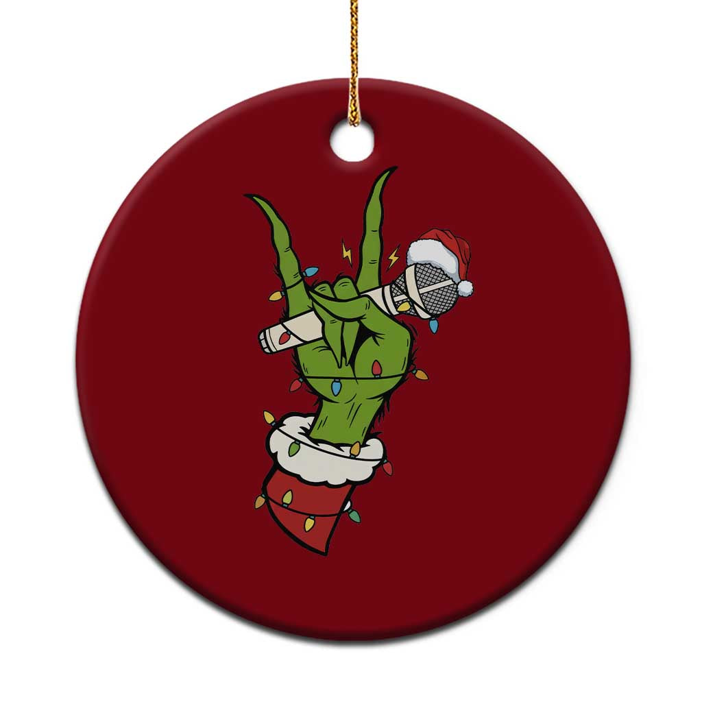 Funny Xmas Rock Ceramic Ornament Rock Green Hand Style Xmas TS14 1pc Red Print Your Wear