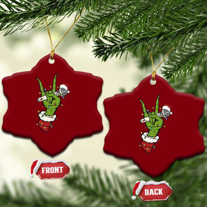 Funny Xmas Rock Ceramic Ornament Rock Green Hand Style Xmas TS14 Print Your Wear