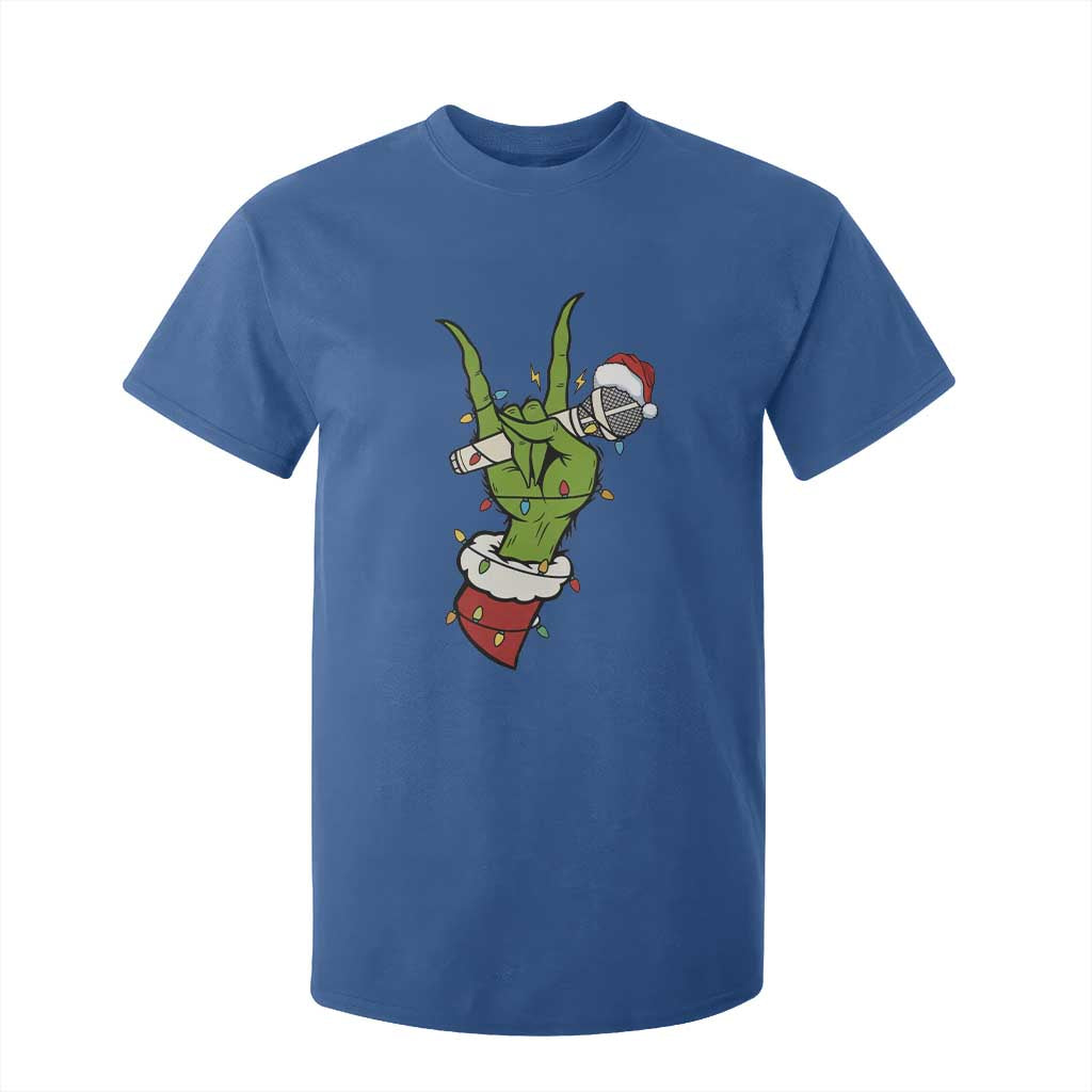 Funny Christmas Rock T Shirt For Kid Rock Green Hand Style Xmas TS14 Royal Blue Print Your Wear