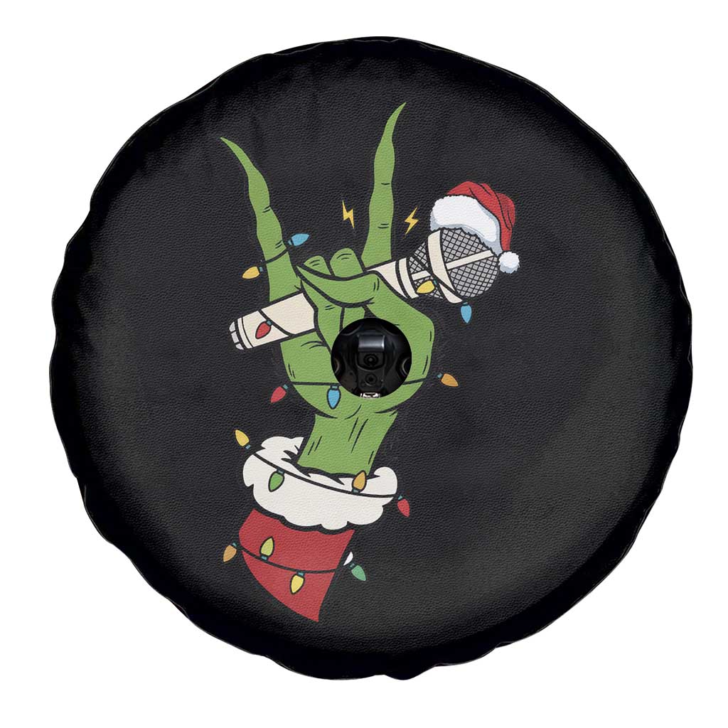 Funny Christmas Rock Spare Tire Cover Rock Green Hand Style Xmas TS14 Print Your Wear