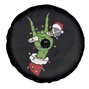 Funny Christmas Rock Spare Tire Cover Rock Green Hand Style Xmas TS14 Print Your Wear