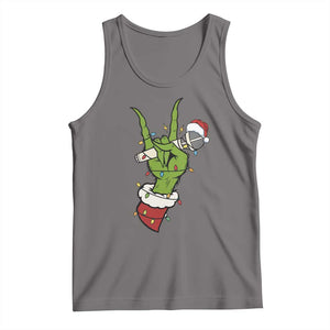 Funny Christmas Rock Tank Top Rock Green Hand Style Xmas TS14 Deep Heather Print Your Wear