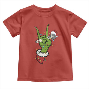 Funny Christmas Rock Toddler T Shirt Rock Green Hand Style Xmas TS14 Red Print Your Wear